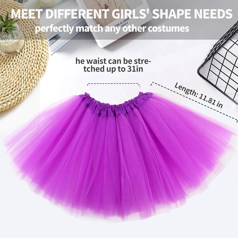 Lainlight Store Tutus for Girls 3 Layered Tulle Tutu Skirts for 4-12 Year, Birthday Dance Halloween Cosplay Party Supplies - Image 3